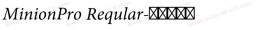 MinionPro Reqular字体转换
